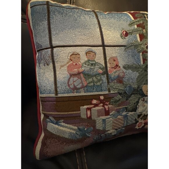 Arlee Home Fashions Christmas Tapestry Throw Pillow 12"x12" Polyester Fiber Chri - Picture 8 of 8